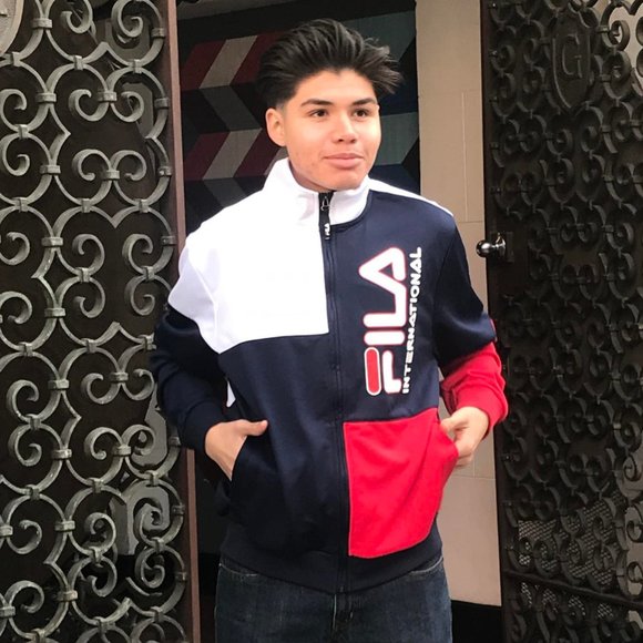 Men's Fila Navy | White Red Full Zip Track Jacket - Picture 3 of 3